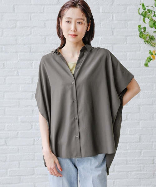 「GLOBAL WORK」 半袖シャツ FREE ベージュ レディース_画像9