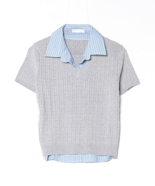 「TITTY&CO.」 半袖ニット FREE ベージュ レディース_画像4