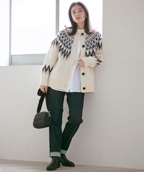 「23区」 ニットカーディガン 38 ブラック レディース_画像2