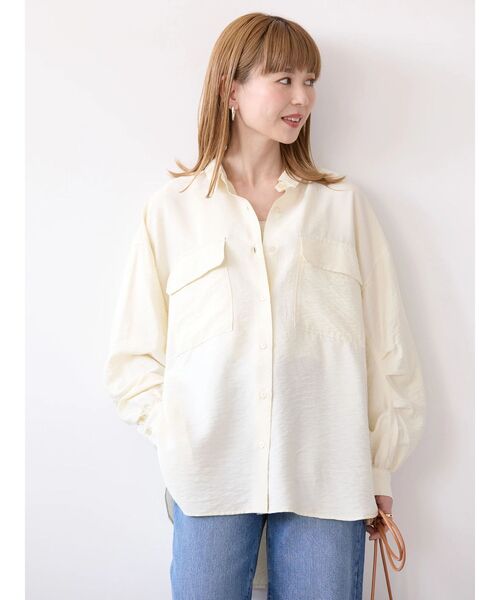 「AMERICAN HOLIC」 長袖シャツ L ホワイト レディース_画像3