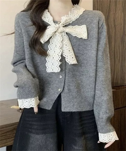 レースボウタイカーディガン 秋いちばんに取り入れたい新作【カーディガン】は？ | USAGI MAGAZINE