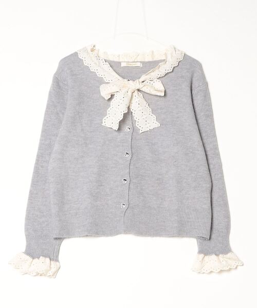 Dream garden（ドリームガーデン） カーディガン レースボウタイ襟