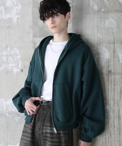 ASTRONOMY パーカー Buyer's Select/「短丈」袖タックダブルZIP