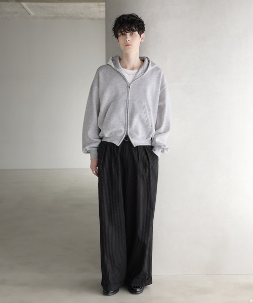 ASTRONOMY パーカー Buyer's Select/「短丈」袖タックダブルZIP