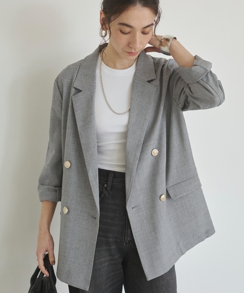 Plageテーラードジャケットグレー 美品 plage（プラージュ）の「Big Tailored ジャケット（テーラード