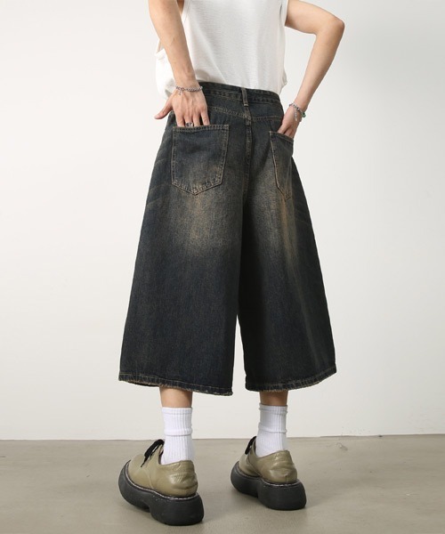 「Ressaca」 デニムハーフパンツ X-LARGE インディゴブルー メンズ_画像9