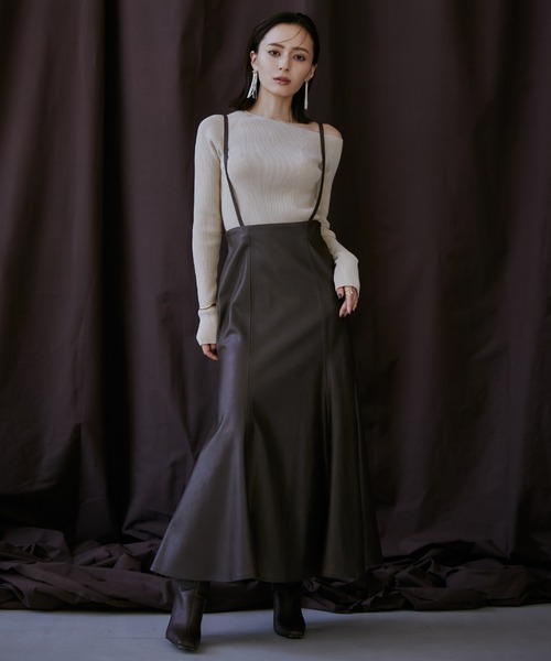 anuans（アニュアンス） ロングスカート MEDIUM ブラウン レディース