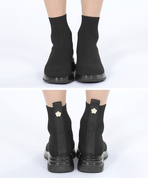 「MARY QUANT」 ブーツ M ブラック レディース_画像8