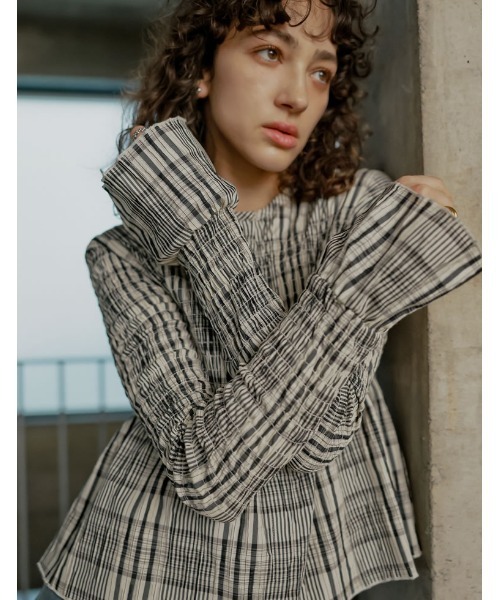 Re:EDIT（リエディ） ブラウス シャツ 「2026S/S COLLECTION」ギンガム