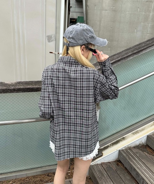 「sedacle girl」 長袖シャツ FREE ブラック レディース_画像4