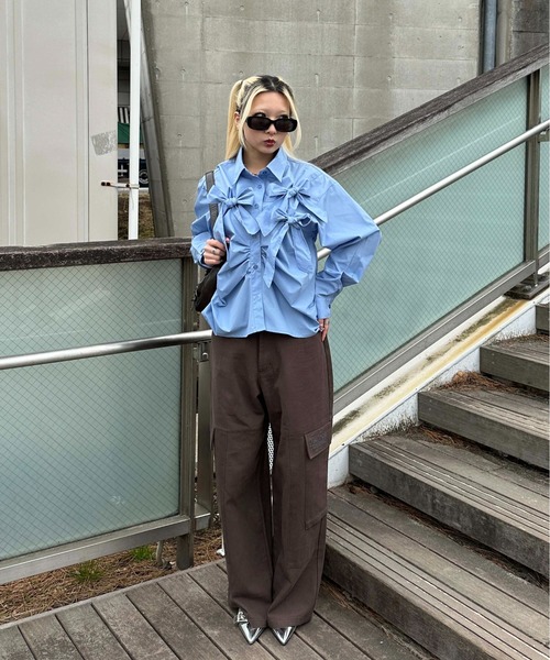 「sedacle girl」 長袖シャツ FREE ブラック レディース_画像8