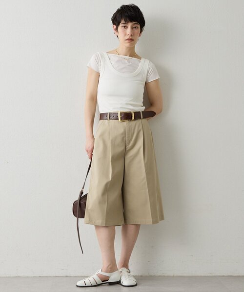 THE PAUSE ハーフパンツ ワイドパンツ パンツ 「THE PAUSE」タック