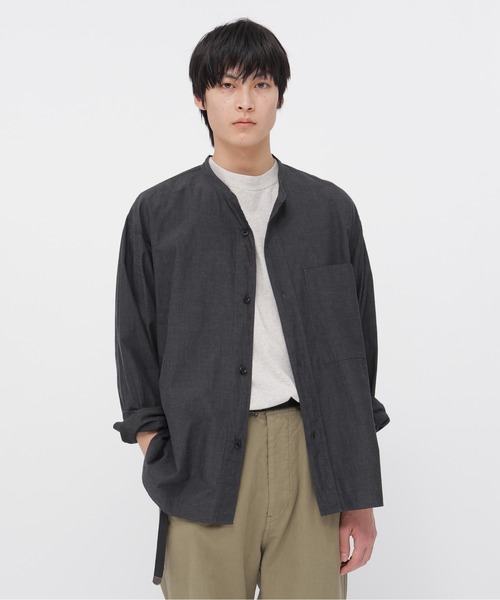 MHL.（エムエイチエル） シャツ WASHED DRY COTTON LINEN メンズ