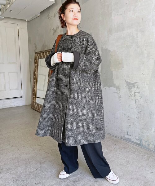「Spick \u0026 Span」 ノーカラーコート 38 ブラック レディースの画像