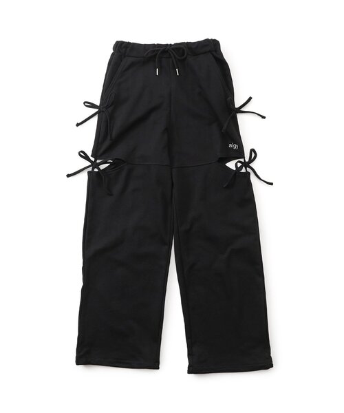 パンツ サイドあきスウェットパンツ キッズ 子供服 女の子の画像