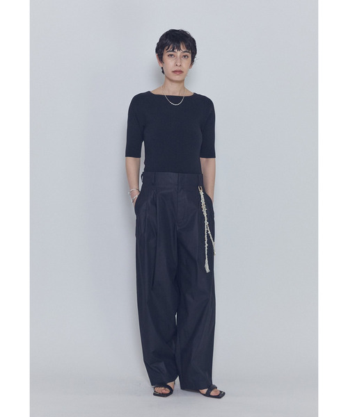 ワイドパンツ パンツ チンツシェルチェーンパンツ レディースの画像