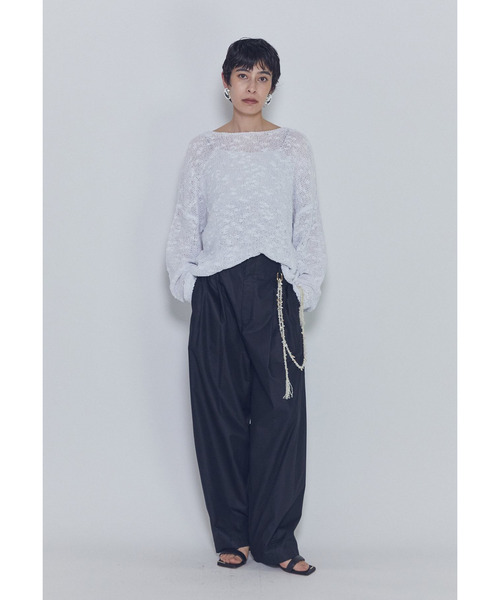 ワイドパンツ パンツ チンツシェルチェーンパンツ レディースの画像