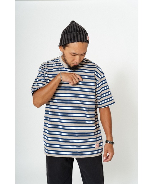 「BIG MIKE」 半袖Tシャツ LARGE グリーン×オレンジ メンズ_画像4