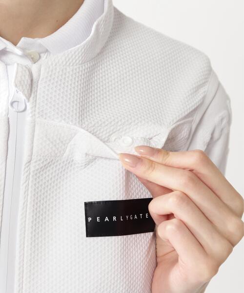 ベスト ジレ 「PEARLY GATES」ファン＆ペルチェ付きディンプルメッシュストレッチラミネート レディースの画像
