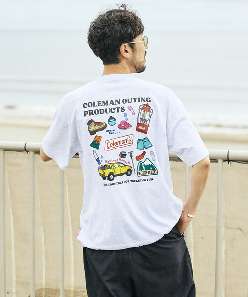 Coleman（コールマン） tシャツ 別注 Trekking Goods バックプリント