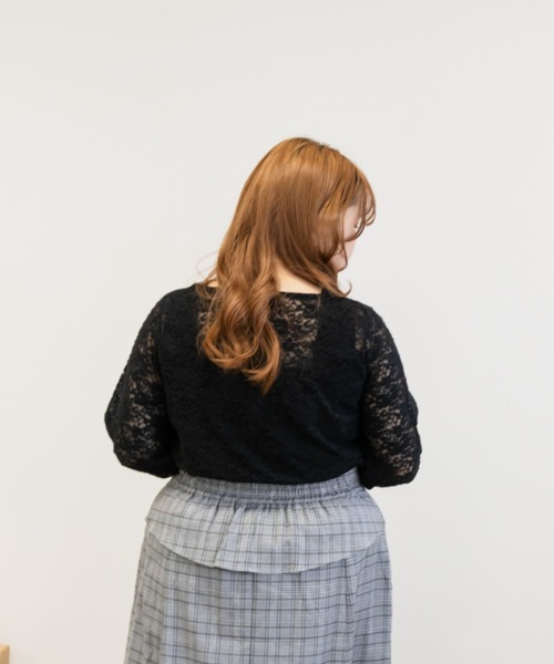 「CLETTE」 長袖カットソー 4L ブラック レディース_画像5