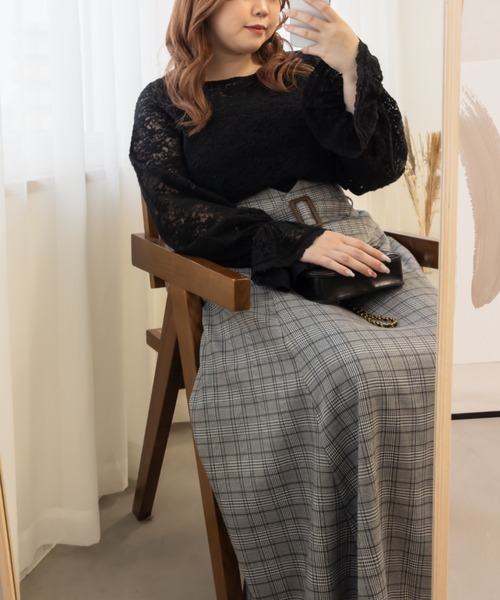 「CLETTE」 長袖カットソー 4L ブラック レディース_画像7