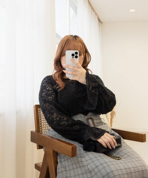 「CLETTE」 長袖カットソー 4L ブラック レディース_画像8