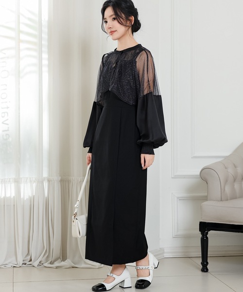 「Lace Ladies」 キャミソールワンピース S ブラック レディース_画像4