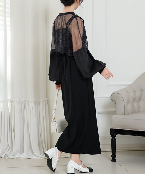 「Lace Ladies」 キャミソールワンピース S ブラック レディース_画像5