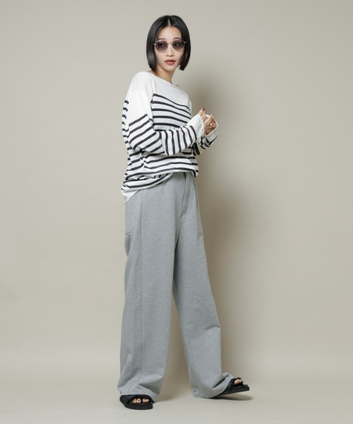 「upperhights」 イージーパンツ 23 グレー レディース_画像5