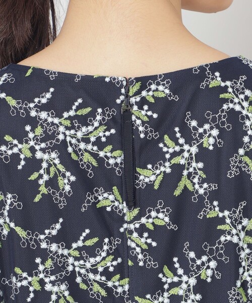TO BE CHIC（トゥー ビー シック） 半袖ワンピース 40 ネイビー