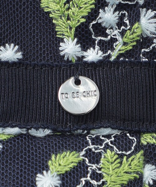 TO BE CHIC　ネイビー系　半袖ワンピース　Mサイズ TO BE CHIC（トゥー ビー シック） 半袖ワンピース 40 ネイビー