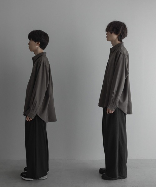 「remer」 長袖シャツ MEDIUM モカ メンズ_画像3