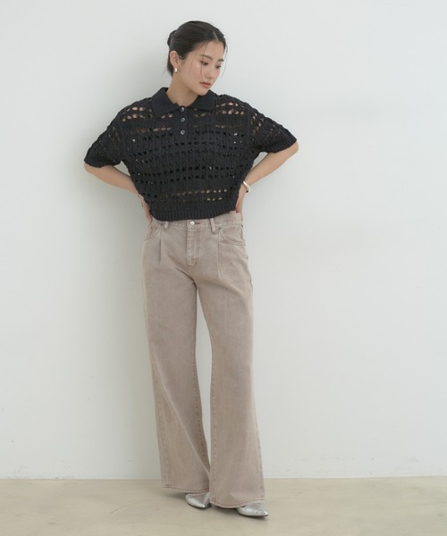 「CIMARRON」 デニムパンツ M ブラウン系その他2 レディース_画像6