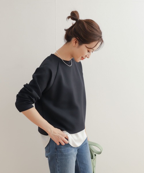 「URBAN RESEARCH DOORS」 長袖カットソー MEDIUM ベージュ レディース_画像2