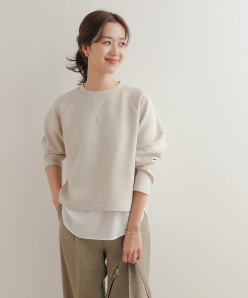 「URBAN RESEARCH DOORS」 長袖カットソー MEDIUM ベージュ レディース_画像5
