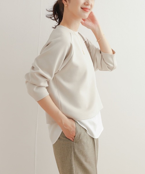 「URBAN RESEARCH DOORS」 長袖カットソー MEDIUM ベージュ レディース_画像8