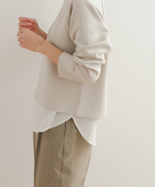 「URBAN RESEARCH DOORS」 長袖カットソー MEDIUM ベージュ レディース_画像9