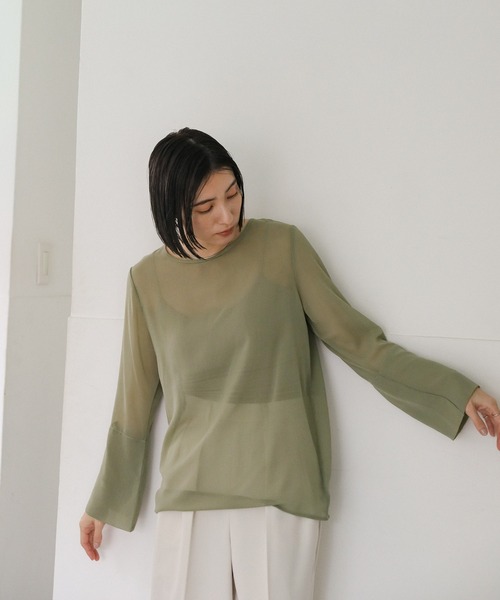 「select MOCA」 長袖ブラウス FREE ブラック レディース_画像9