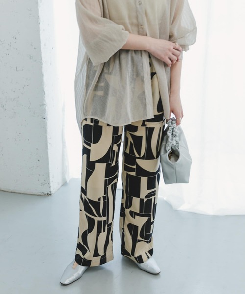 「ITEMS URBANRESEARCH」 イージーパンツ FREE ベージュ レディース_画像4