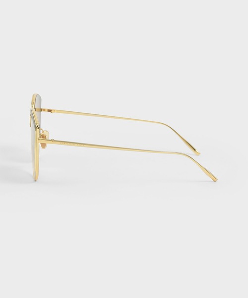CHARLES ＆ KEITH サングラス シンメタルフレーム キャットアイ