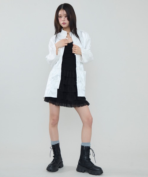 SEN TOKYO ブラウス シャツ 一枚で主役な上級見え。サテンタッチ