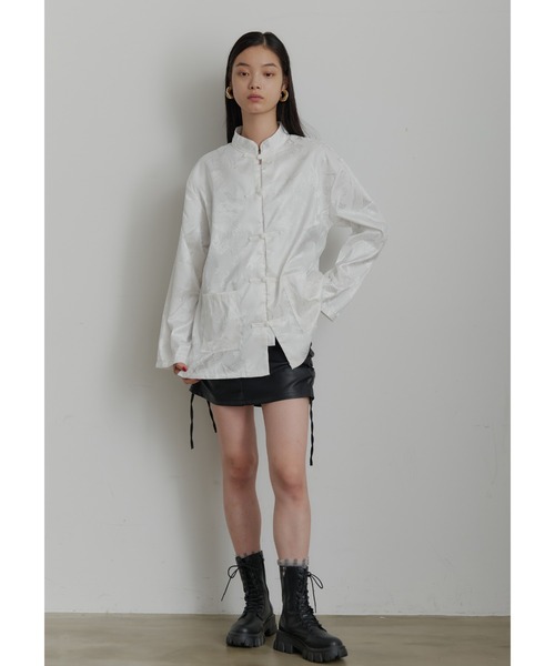 SEN TOKYO ブラウス シャツ 一枚で主役な上級見え。サテンタッチ