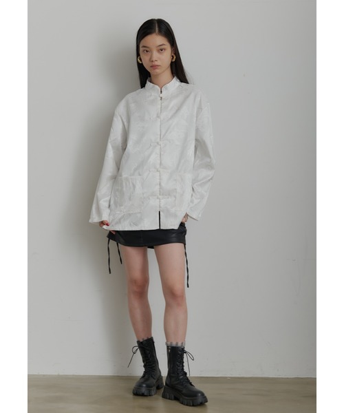 SEN TOKYO ブラウス シャツ 一枚で主役な上級見え。サテンタッチ