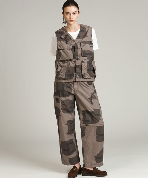 Johnbull ジョンブル　ミリタリーカーゴ　オーバーオール　ブラウン　L Johnbull（ジョンブル） FARMER OVERALLS ファーマーサロペット