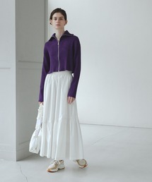 emmi ニット セーター 「emmi yoga」フロントジップニットカーディガン