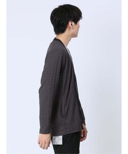 TAKA-Q（タカキュー） カーディガン リンクスジャガード千鳥 ボタン