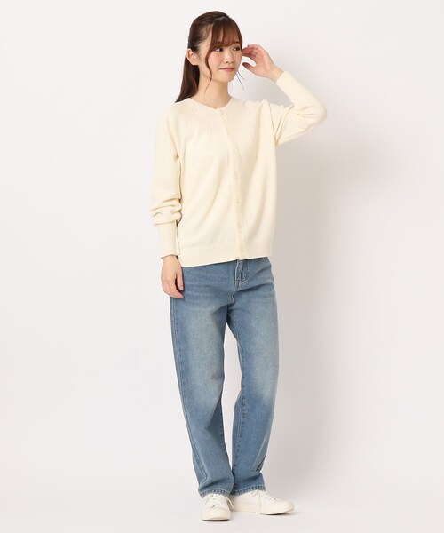 LAURA ASHLEY カーディガン 「カラー追加/コットンカシミヤ/日本