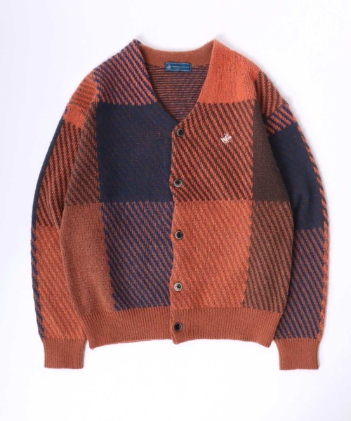 【美品】USED 00s モヘアライク ニットカーディガン セーター 肉厚 BG BEVERLY HILLS POLO CLUB（ビバリーヒルズポロクラブ） カーディガン