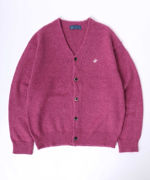 【POLO】カーディガンM ピンク ポニー刺繍定番きれいめ人気 羽織　万能 期間限定入荷 【POLO】カーディガンM ピンク ポニー刺繍定番きれいめ